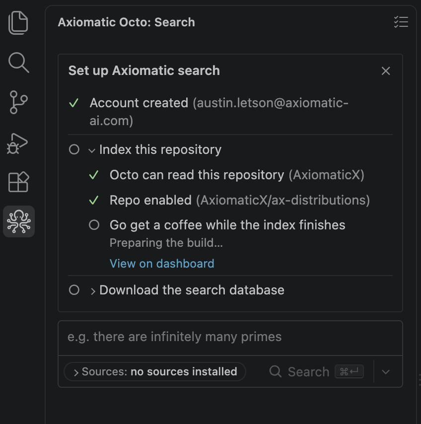 The checklist, with a build in flight